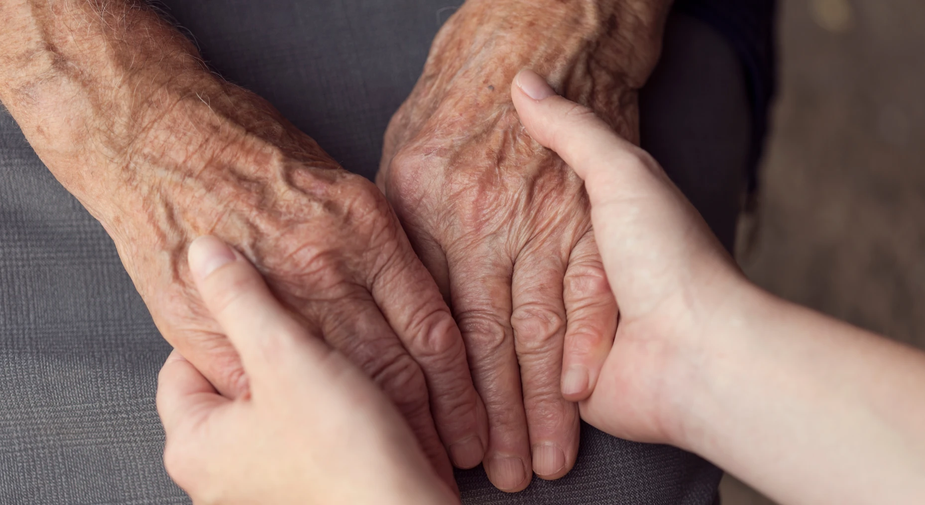 Generational connection through hand holding